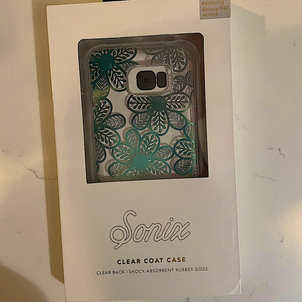 Samsung Galaxy S7 clear coat case with flowers